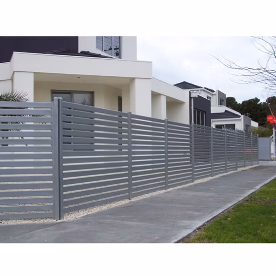 DIY Home WPC Fence Aluminium Post Composite Wood Waterproof UV Resistant Outdoor Garden Wood Fencing Panels